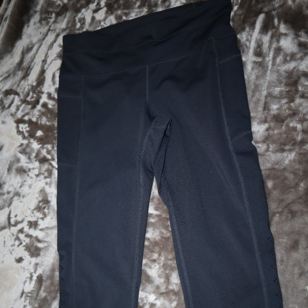 Tangerine Cropped Raw Hem Leggings